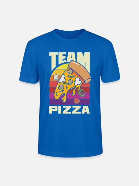 Team Pizza Lustiger Pizza Lover Spruch - Stanley/Stella Unisex Bio-T-Shirt CRAFTER - Pfauenblau