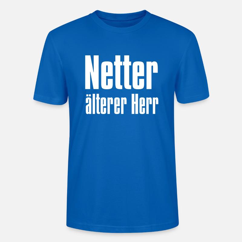 netter, älterer Herr - Stanley/Stella Unisex Bio-T-Shirt CRAFTER - Pfauenblau