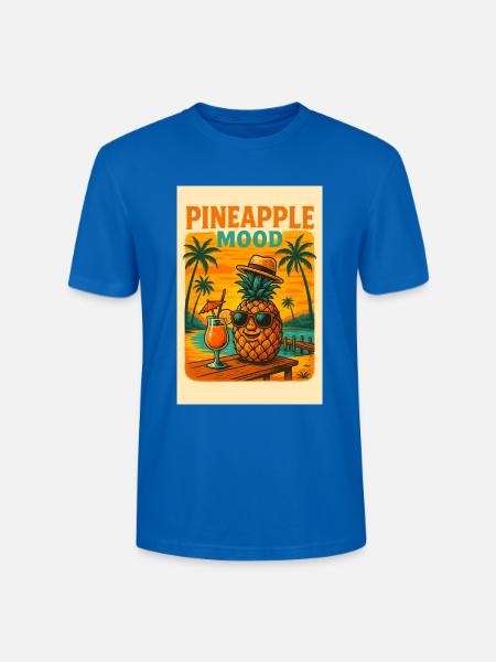 Pineapple Mood (Retro Vibes Edition) - Stanley/Stella Unisex Bio-T-Shirt CRAFTER - Pfauenblau