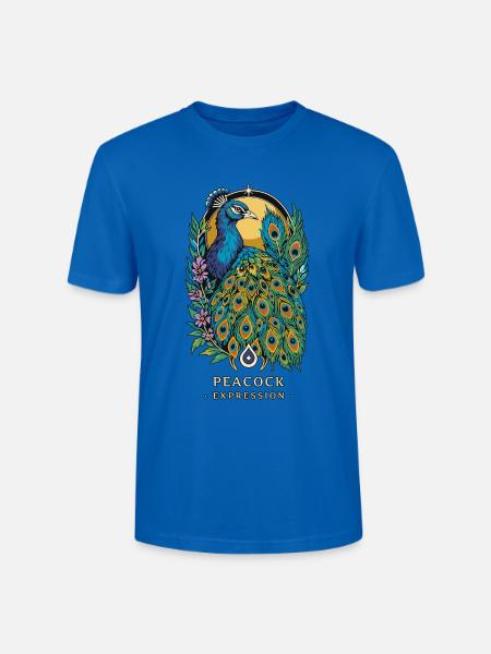PEACOCK TOTEM Ausdruck - Stanley/Stella Unisex Bio-T-Shirt CRAFTER - Pfauenblau