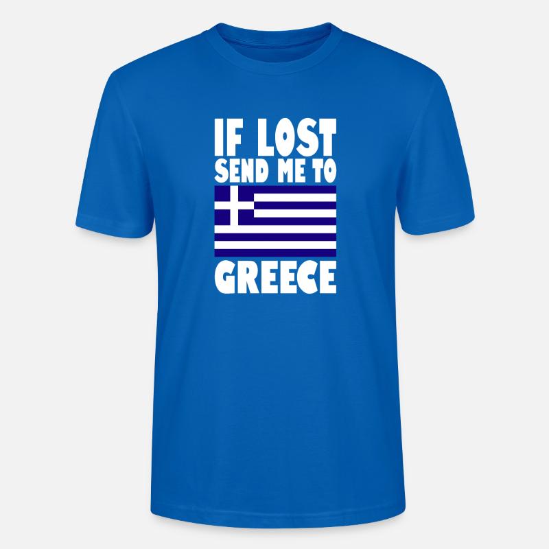 Drapeau de la Grèce - T-shirt bio CRAFTER Stanley Stella Unisexe - bleu paon