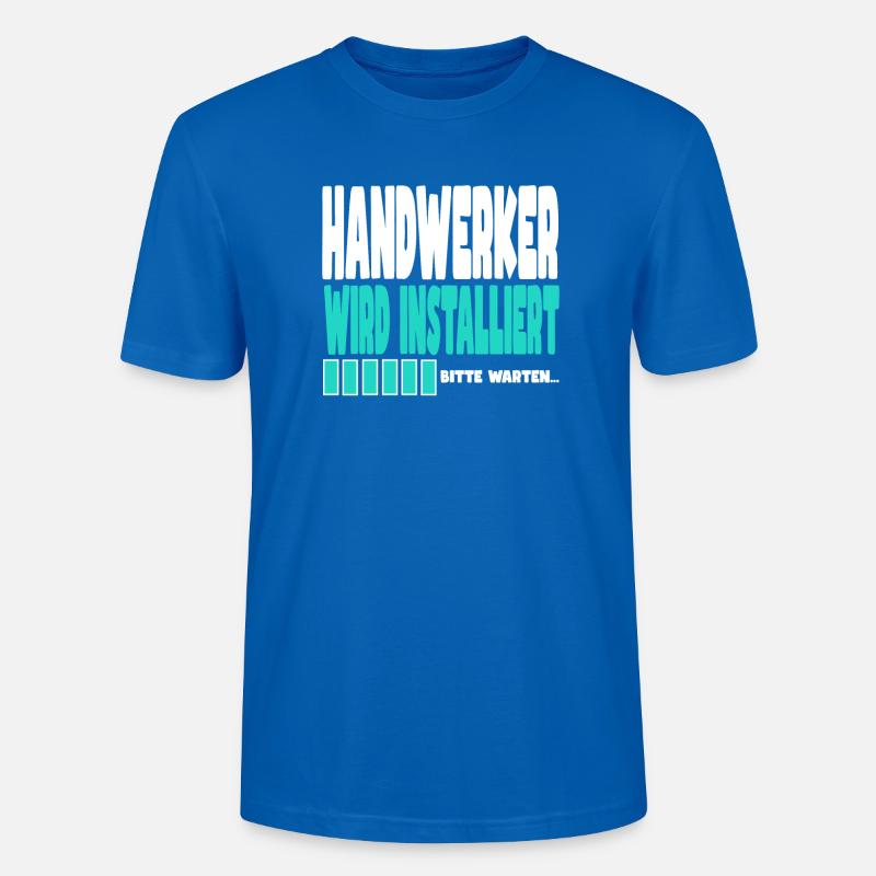 Handwerker wird installiert - Stanley/Stella Unisex Bio-T-Shirt CRAFTER - Pfauenblau