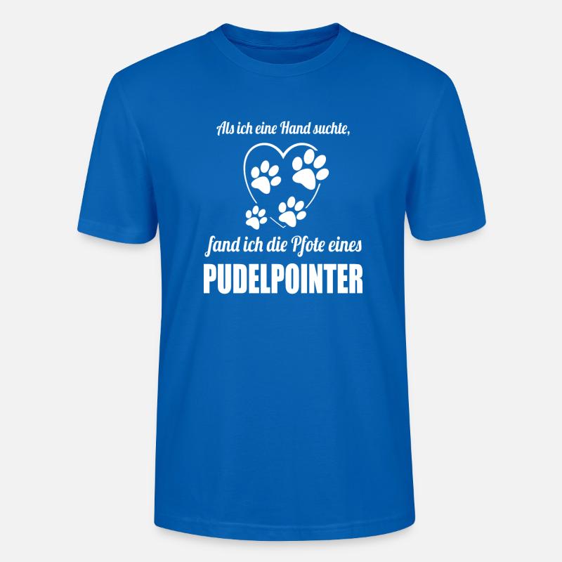 Hand & Pfote - Spruch - Pudelpointer - Stanley/Stella Unisex Bio-T-Shirt CRAFTER - Pfauenblau