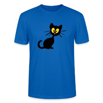 Kätzchen - Stanley/Stella Unisex Bio-T-Shirt CRAFTER - Pfauenblau - Vorne - Alina (178cm) & Michal (187cm)