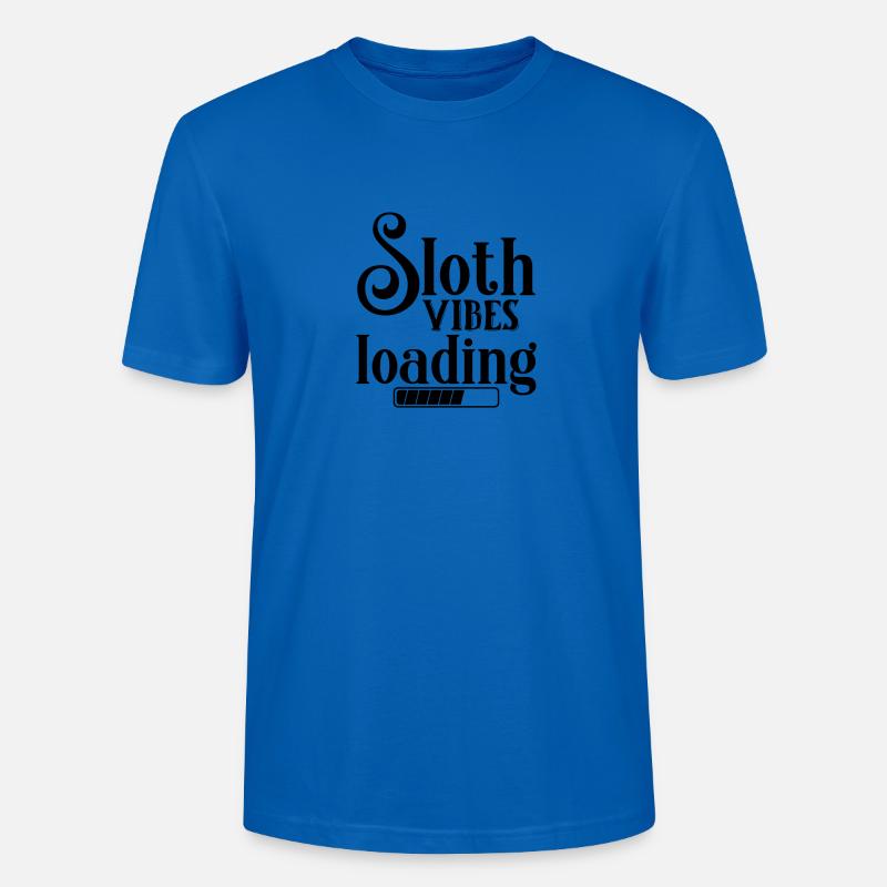 Sloth Vibes loading - Stanley/Stella CRAFTER Unisex Organic T-Shirt - peacock-blue