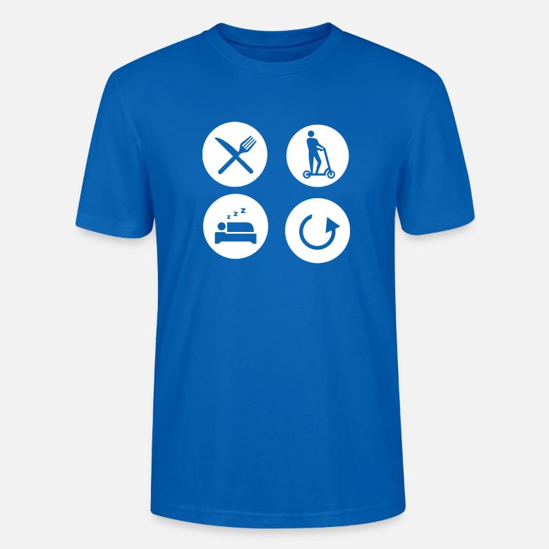 E-Scooter E-Roller Scooter - Stanley/Stella Unisex Bio-T-Shirt CRAFTER - Pfauenblau