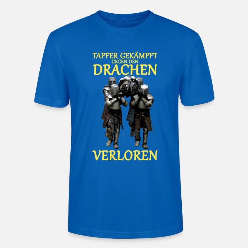Tapferer Kampf gegen Drachen - Stanley/Stella Unisex Bio-T-Shirt CRAFTER - Pfauenblau