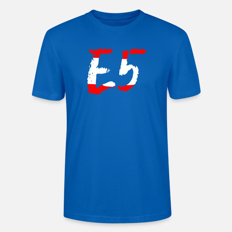 E5 Oberstdorf Meran - Stanley/Stella Unisex Bio-T-Shirt CRAFTER - Pfauenblau