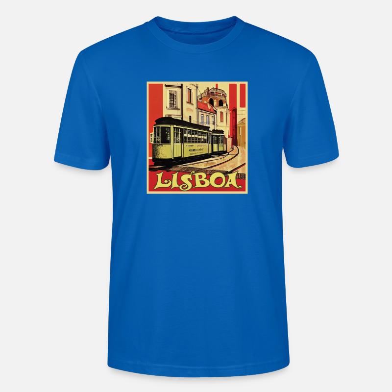 Tramway de Lisbonne - T-shirt bio CRAFTER Stanley Stella Unisexe - bleu paon