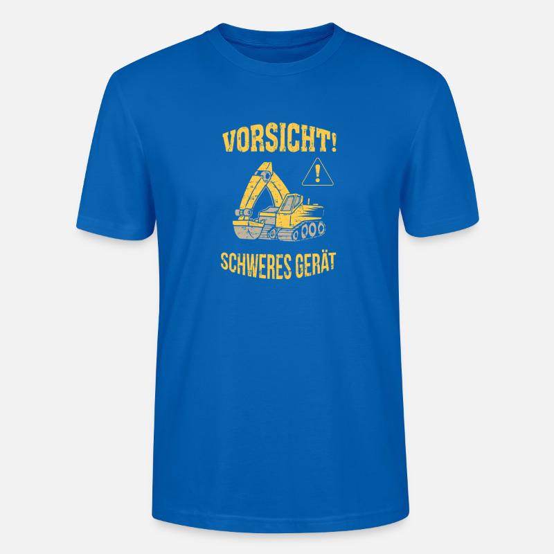 Bagger Baggerfahrer Baugeräteführer Schweres Gerät - Stanley/Stella Unisex Bio-T-Shirt CRAFTER - Pfauenblau