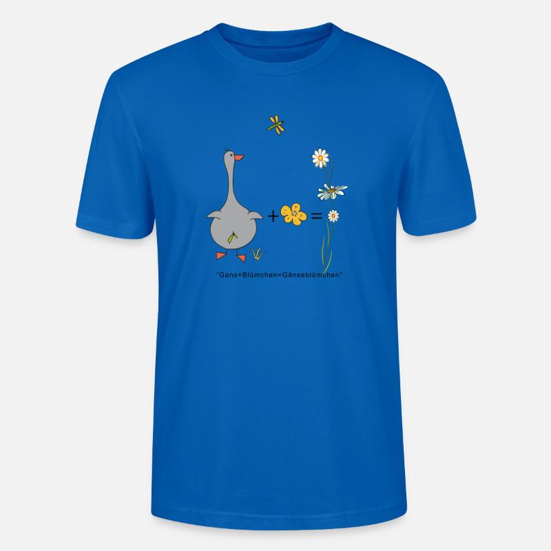Gans und Blümchen gleich Gänseblümchen - Stanley/Stella Unisex Bio-T-Shirt CRAFTER - Pfauenblau