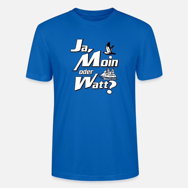 Ja Moin oder Watt? - Stanley/Stella Unisex Bio-T-Shirt CRAFTER - Pfauenblau
