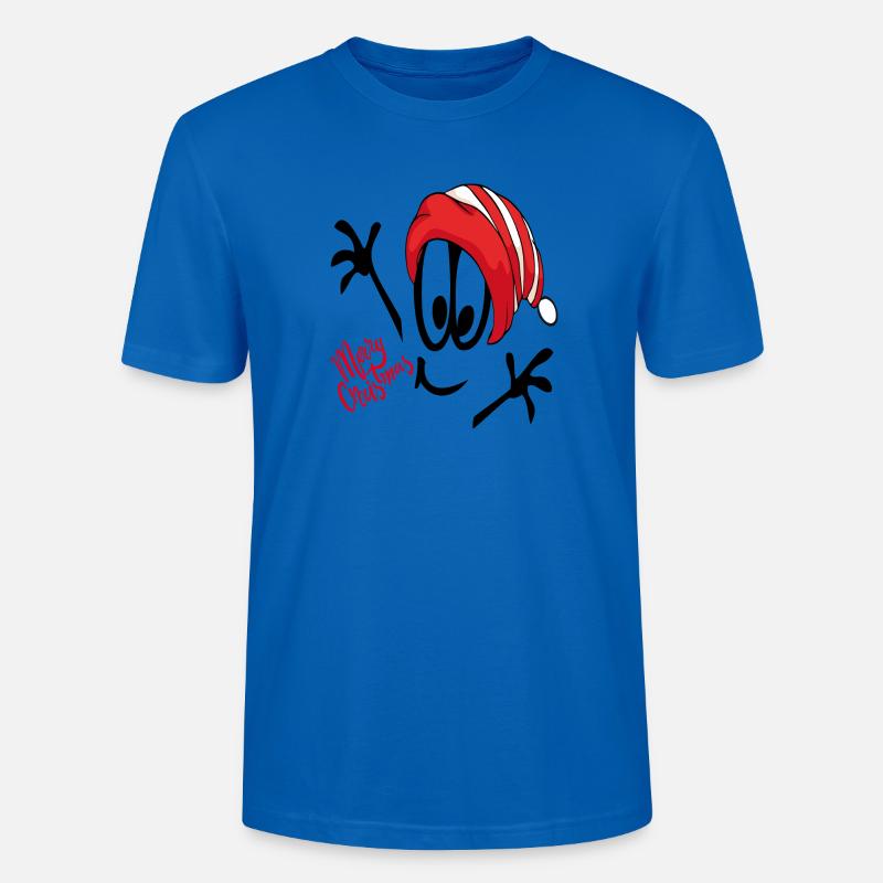 Weihnachtsmann Merry Christmas Comic - Stanley/Stella Unisex Bio-T-Shirt CRAFTER - Pfauenblau
