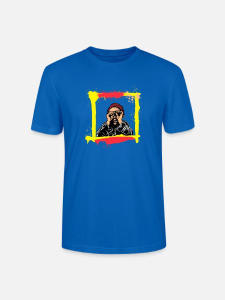 Kopfblick Graffiti-Porträt - Stanley/Stella Unisex Bio-T-Shirt CRAFTER - Pfauenblau
