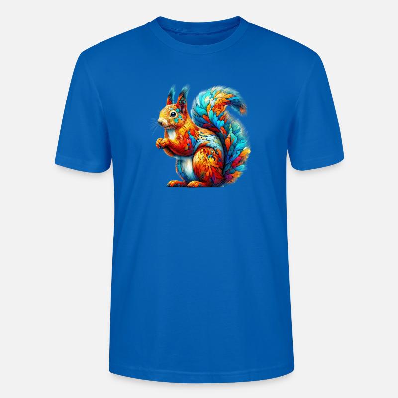 Eichhörnchen - Stanley/Stella Unisex Bio-T-Shirt CRAFTER - Pfauenblau