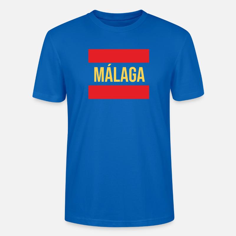 Conception du drapeau régional de Malaga - T-shirt bio CRAFTER Stanley Stella Unisexe - bleu paon