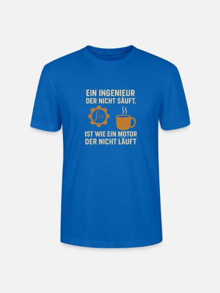 Engineer Humor Coffee Engine - Stanley/Stella CRAFTER Unisex Organic T-Shirt - peacock-blue