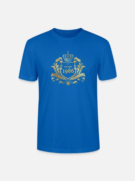40th Birthday Semper Verum - Established 01/1986 - Stanley/Stella CRAFTER Unisex Organic T-Shirt - peacock-blue
