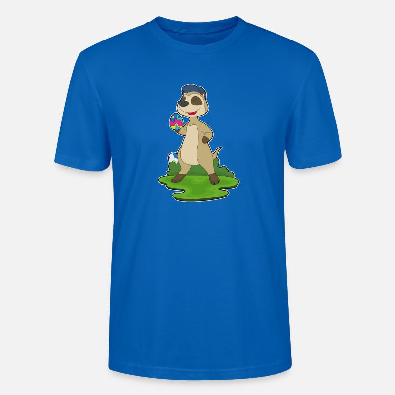 Meerkat Easter Easter Eggs - Stanley/Stella CRAFTER Unisex Organic T-Shirt - peacock-blue