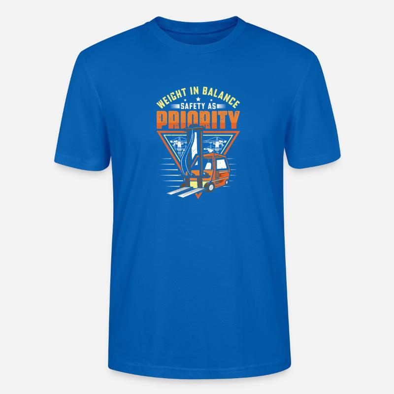 Staplerfahrer Englisch Spruch Stapler - Stanley/Stella Unisex Bio-T-Shirt CRAFTER - Pfauenblau