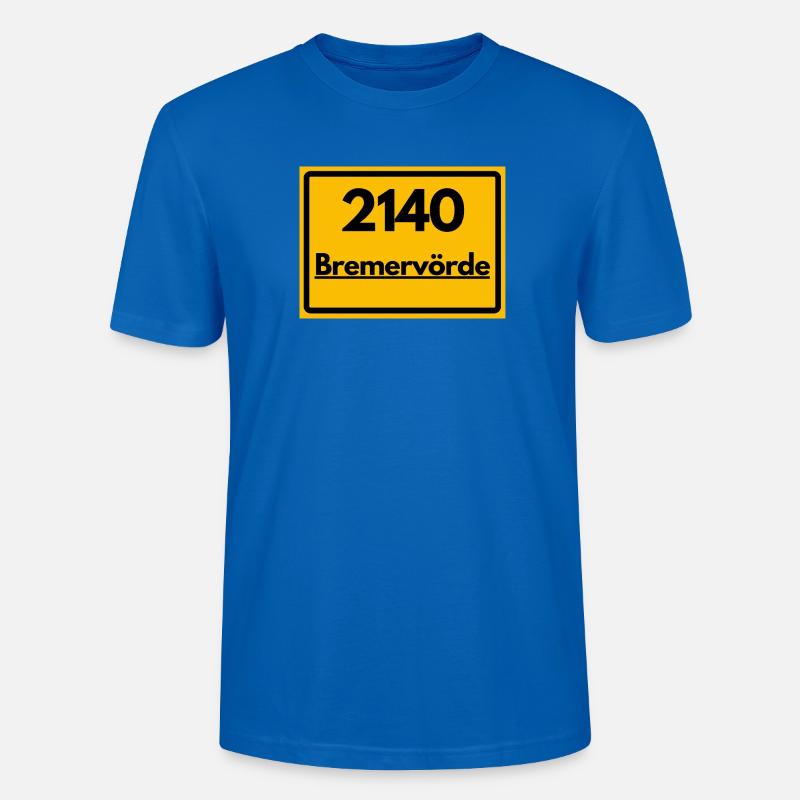 OLD POSTCODE POSTCODE RETRO 2140 BREMERVÖRDE - Stanley/Stella CRAFTER Unisex Organic T-Shirt - peacock-blue