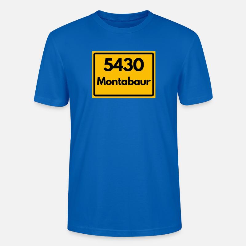 ANCIEN CODE POSTAL RETRO 5430 MONTABAUR - T-shirt bio CRAFTER Stanley Stella Unisexe - bleu paon