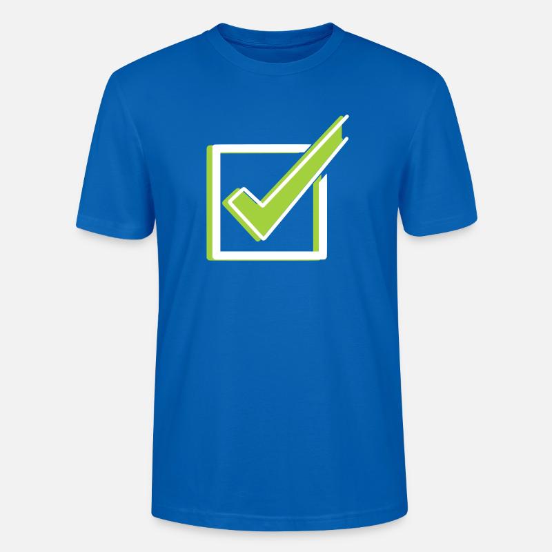 Quadrillage Häkchen Check, plan 3D - T-shirt bio CRAFTER Stanley Stella Unisexe - bleu paon