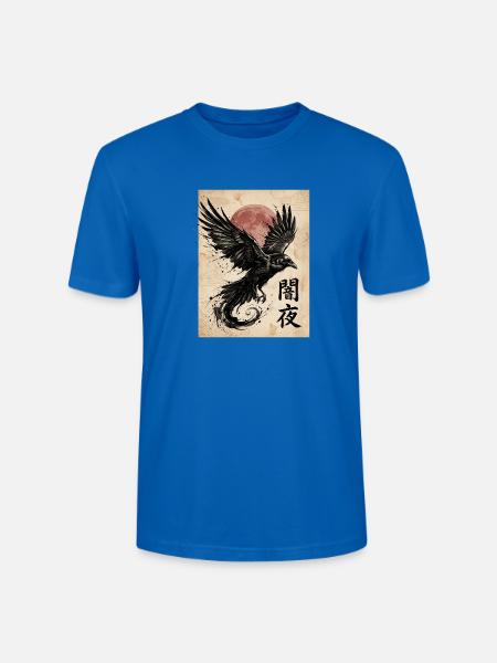 Rabe im Mondlicht - Stanley/Stella Unisex Bio-T-Shirt CRAFTER - Pfauenblau