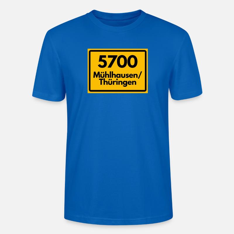 OLD POSTCODE 5700 MÜHLHAUSEN THURINGIA - Stanley/Stella CRAFTER Unisex Organic T-Shirt - peacock-blue