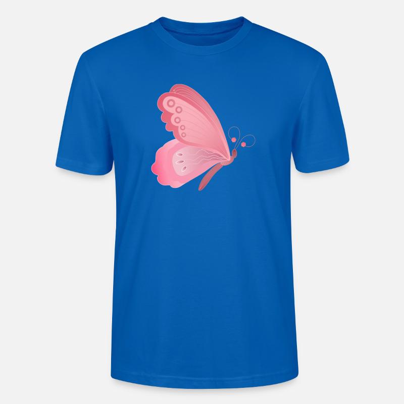 Conception d’ailes de papillon rose - T-shirt bio CRAFTER Stanley Stella Unisexe - bleu paon