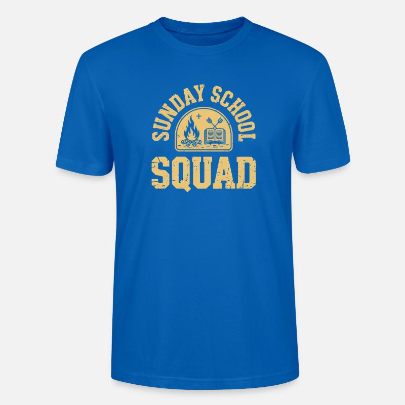 Équipe d’école du dimanche - T-shirt bio CRAFTER Stanley Stella Unisexe - bleu paon