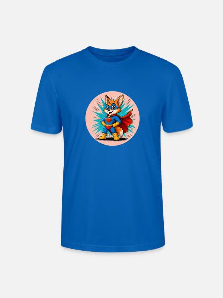 Fuchs Superheld Kids - Stanley/Stella Unisex Bio-T-Shirt CRAFTER - Pfauenblau
