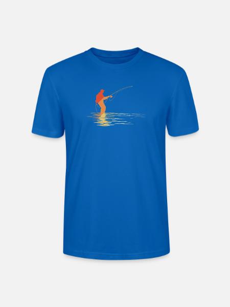 Fischer Skizze Retro Style - Stanley/Stella Unisex Bio-T-Shirt CRAFTER - Pfauenblau