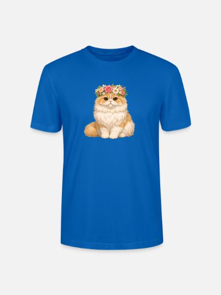 Perserkatze - Stanley/Stella Unisex Bio-T-Shirt CRAFTER - Pfauenblau