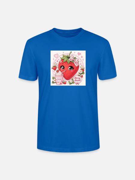 Erdbeer-Traum-Pink-Anhänger - Stanley/Stella Unisex Bio-T-Shirt CRAFTER - Pfauenblau