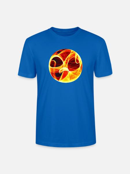 Lebensbaum in Flammen - Stanley/Stella Unisex Bio-T-Shirt CRAFTER - Pfauenblau