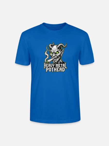 Heavy Metal Kiffer Dämon - Stanley/Stella Unisex Bio-T-Shirt CRAFTER - Pfauenblau