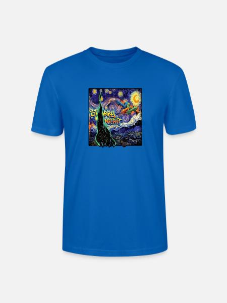 Van Goghs Sternennacht Wildstyle Burner - Stanley/Stella Unisex Bio-T-Shirt CRAFTER - Pfauenblau