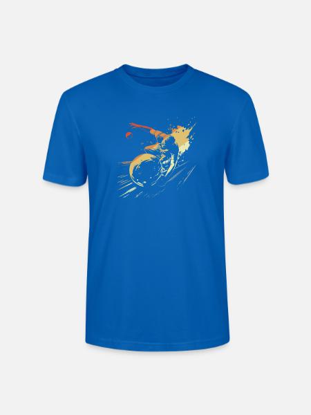 Bowler Skizze Retro Look - Stanley/Stella Unisex Bio-T-Shirt CRAFTER - Pfauenblau