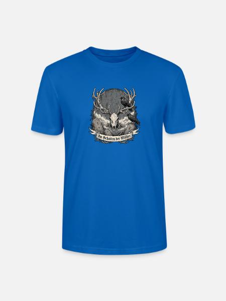Der Gehörnte im Nebelmoor - Stanley/Stella Unisex Bio-T-Shirt CRAFTER - Pfauenblau