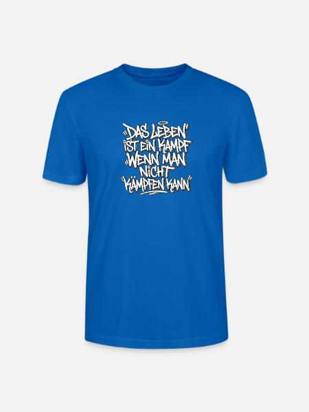Graffiti Lebensweisheit Kampfkunst Spruch - Stanley/Stella Unisex Bio-T-Shirt CRAFTER - Pfauenblau