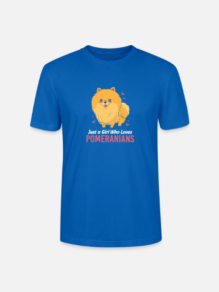 Pomeranian Zwergspitz Hund - Stanley/Stella Unisex Bio-T-Shirt CRAFTER - Pfauenblau