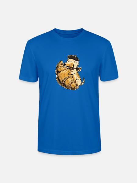 Croissant Hund - Stanley/Stella Unisex Bio-T-Shirt CRAFTER - Pfauenblau