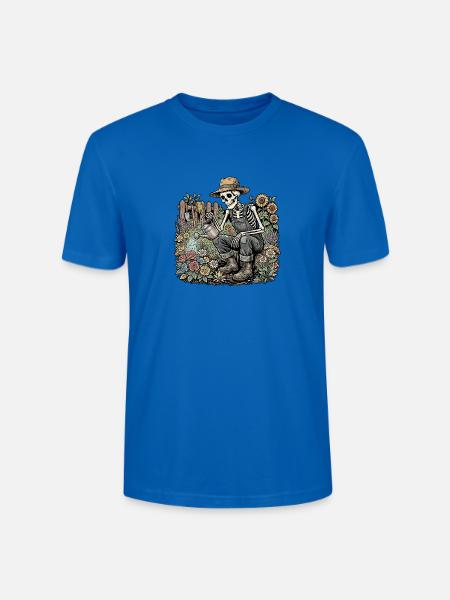Garten Skelett - Stanley/Stella Unisex Bio-T-Shirt CRAFTER - Pfauenblau