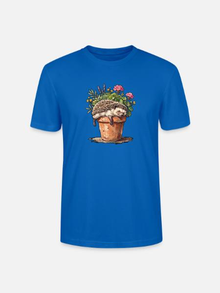 Siesta Igel - Stanley/Stella Unisex Bio-T-Shirt CRAFTER - Pfauenblau