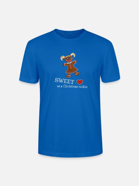 Sweet as a Christmas cookie - Lebkuchenmädchen - Stanley/Stella Unisex Bio-T-Shirt CRAFTER - Pfauenblau