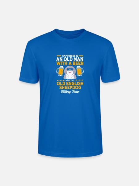 Englischer Schäferhund - Stanley/Stella Unisex Bio-T-Shirt CRAFTER - Pfauenblau