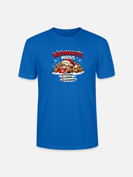 Weihnachtsmodus – Plätzchen Glühwein Entspannung - Stanley/Stella Unisex Bio-T-Shirt CRAFTER - Pfauenblau