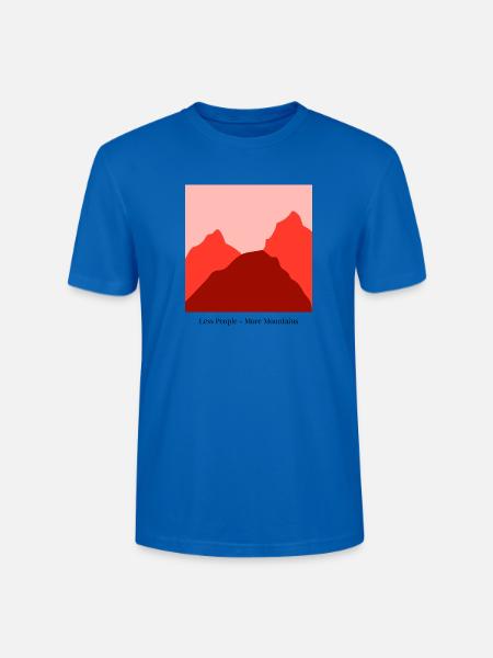 Rote Berglandschaft im Sonnenuntergang - Stanley/Stella Unisex Bio-T-Shirt CRAFTER - Pfauenblau