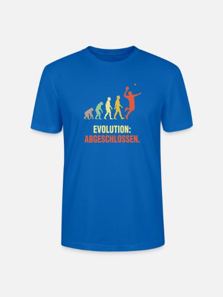 Evolution abgeschlossen Tischtennis Spruch - Stanley/Stella Unisex Bio-T-Shirt CRAFTER - Pfauenblau